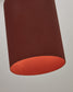 Lampada da soffitto Peralta in metallo verniciato color terracotta Ø 15 cm