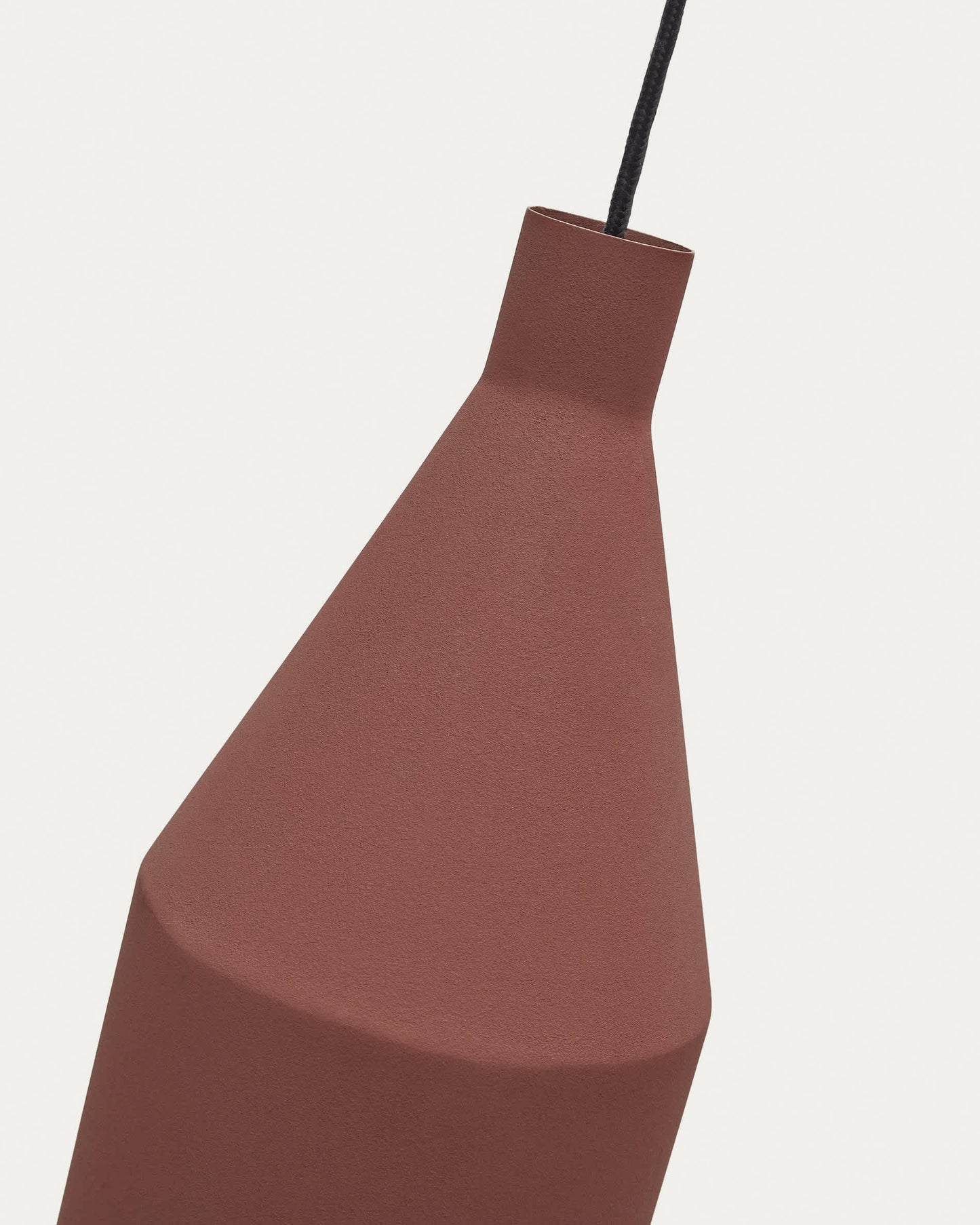 Lampada da soffitto Peralta in metallo verniciato color terracotta Ø 15 cm