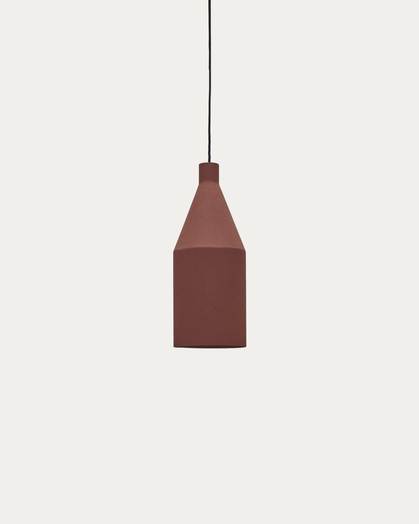 Lampada da soffitto Peralta in metallo verniciato color terracotta Ø 15 cm
