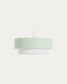 Lampada da soffitto Bianella in cotone e velluto a coste turchese