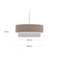 Lampada da soffitto Bianella in cotone e velluto beige Ø 40 cm