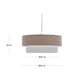 Lampada da soffitto Bianella in cotone e velluto beige Ø 40 cm