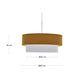 Lampada da soffitto Bianella in cotone e velluto senape Ø 40 cm