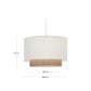Paralume per lampada da soffitto Erna in bambù finitura naturale e bianca Ø 40 cm