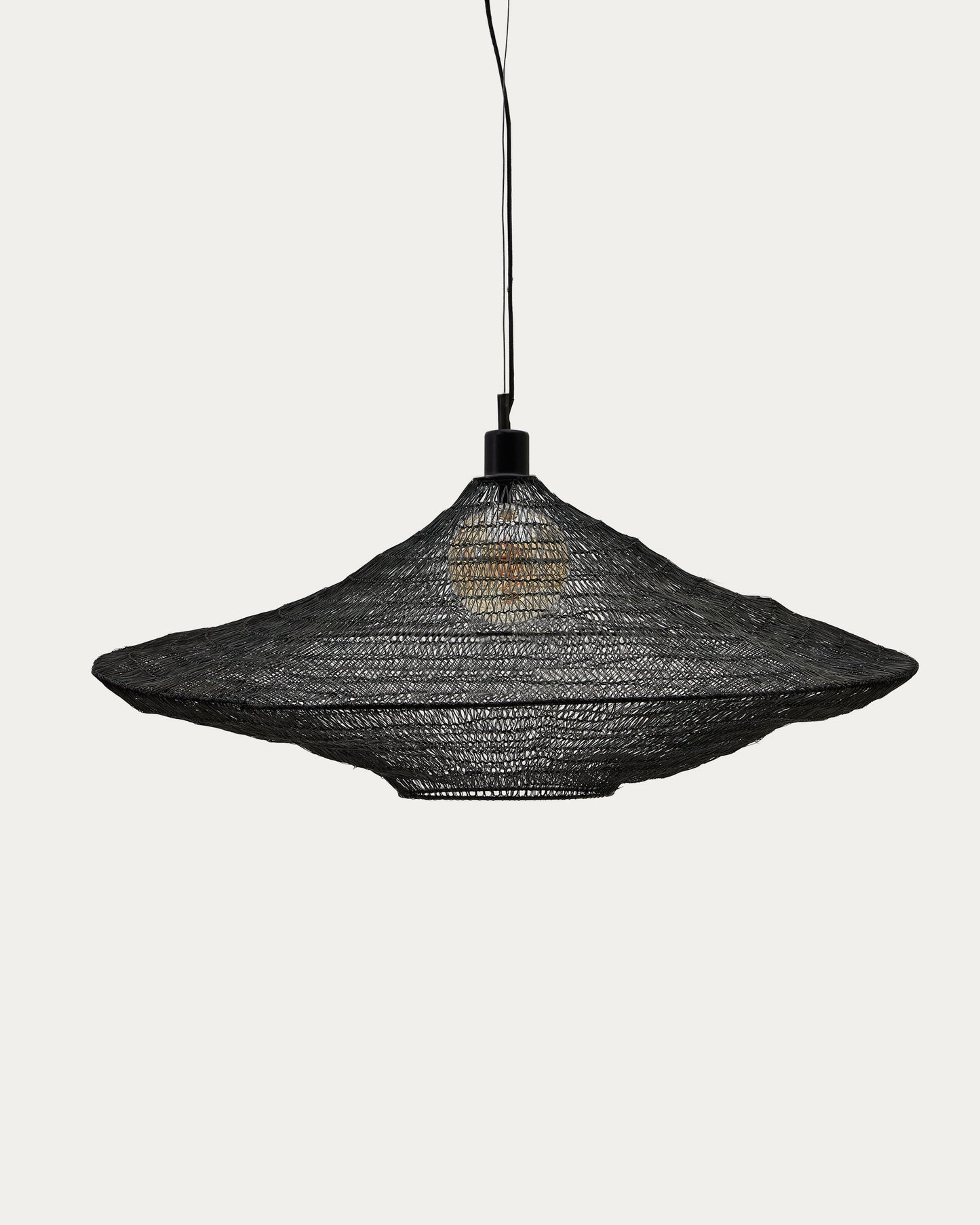 Lampadario Makai di metallo con finitura in nero Ø 87 cm