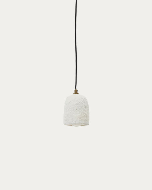 Lampada da soffitto Ullaro in cartapesta bianca Ø 11,5 cm
