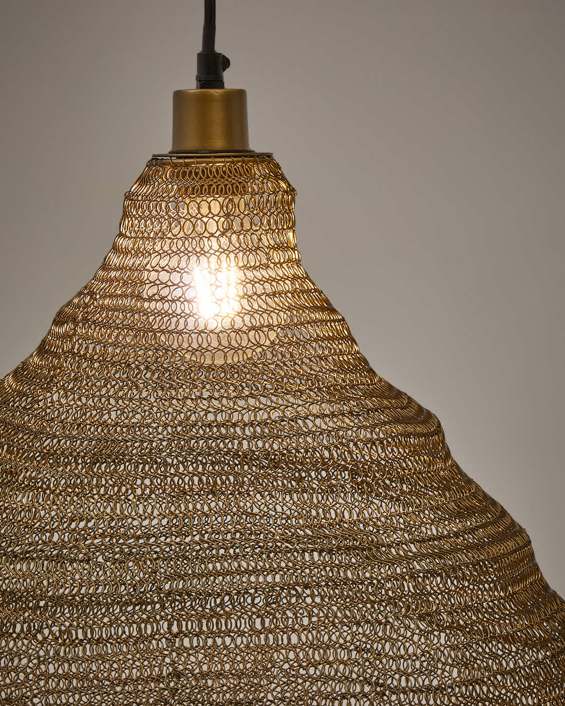Lampada da soffitto Sarraco in metallo dorato Ø 48,5 cm