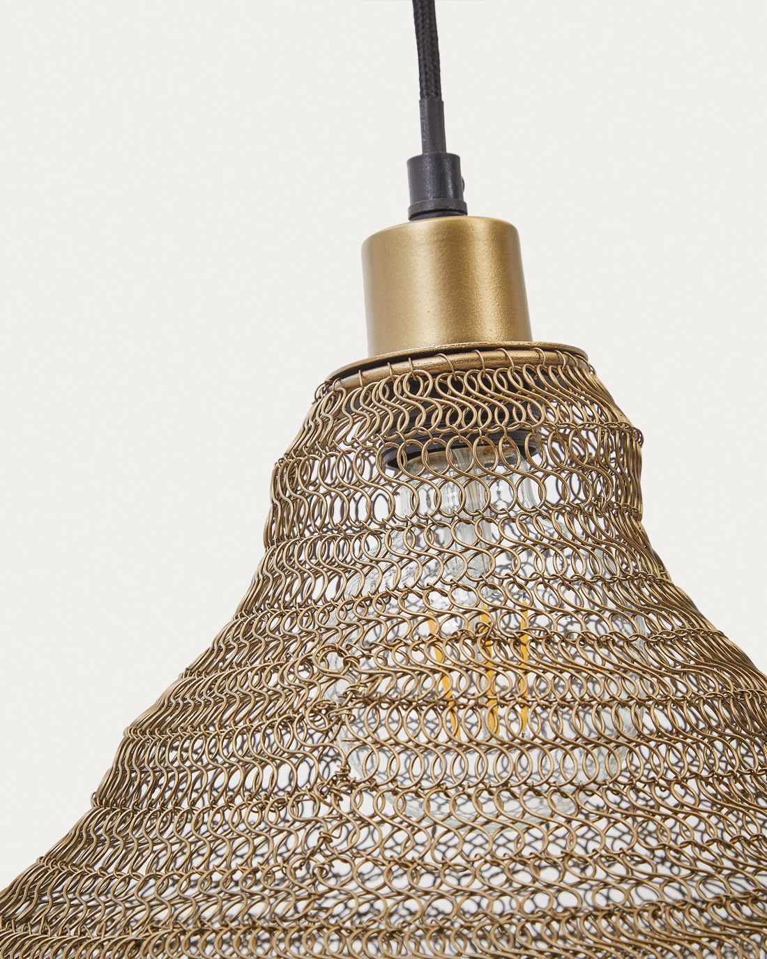 Lampada da soffitto Sarraco in metallo dorato Ø 48,5 cm