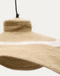 Lampada da soffitto Albenya in fibre naturali e cotone con finitura naturale e in bianco Ø 90 cm
