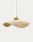 Lampada da soffitto Albenya in fibre naturali e cotone con finitura naturale e in bianco Ø 90 cm