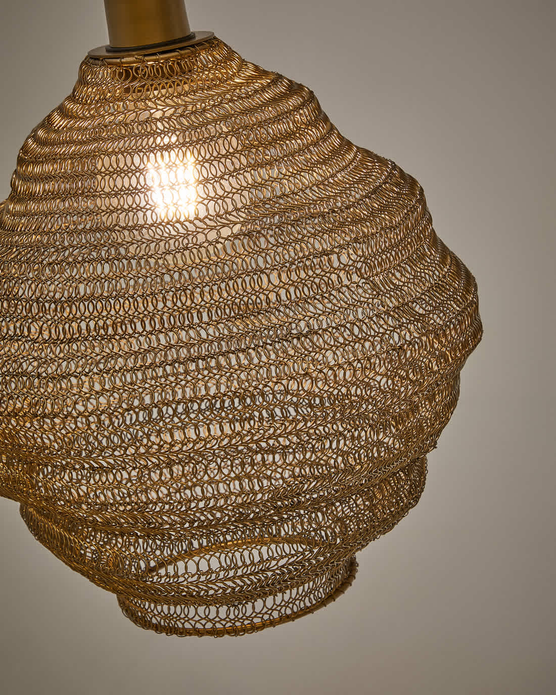 Lampada da soffitto Sarraco in metallo dorato Ø 30 cm