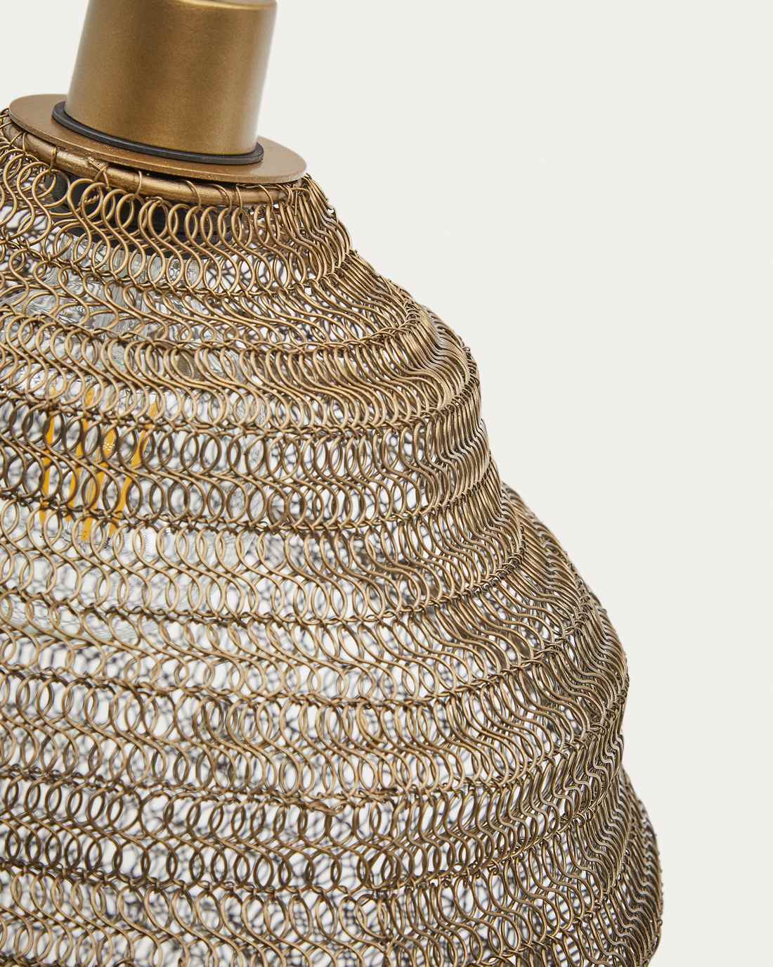 Lampada da soffitto Sarraco in metallo dorato Ø 30 cm