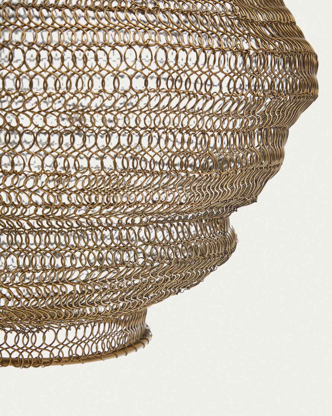 Lampada da soffitto Sarraco in metallo dorato Ø 30 cm