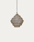 Lampada da soffitto Sarraco in metallo dorato Ø 30 cm