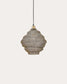 Lampada da soffitto Sarraco in metallo dorato Ø 30 cm