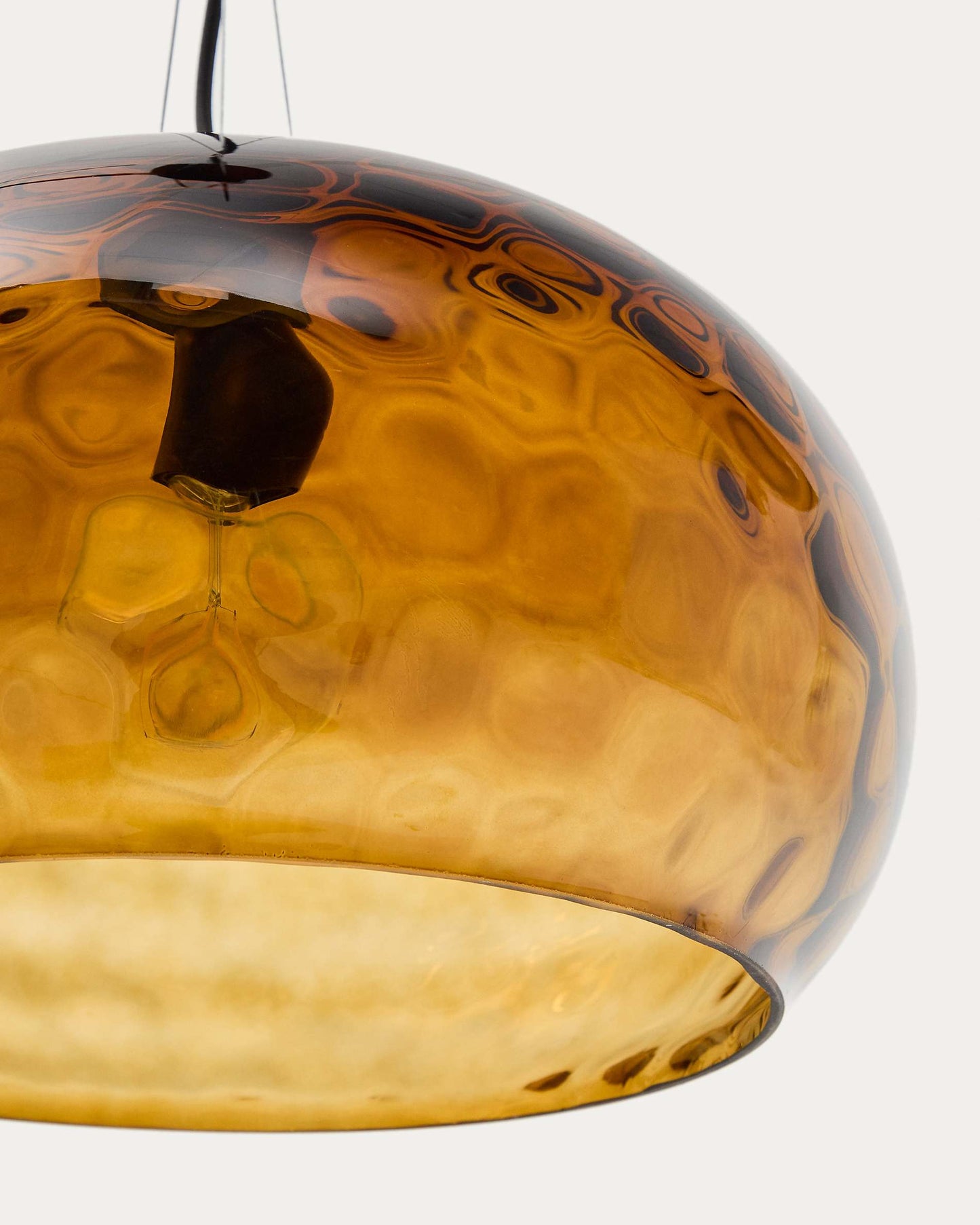 Lampada a soffitto Balma di vetro marrone Ø 40 cm
