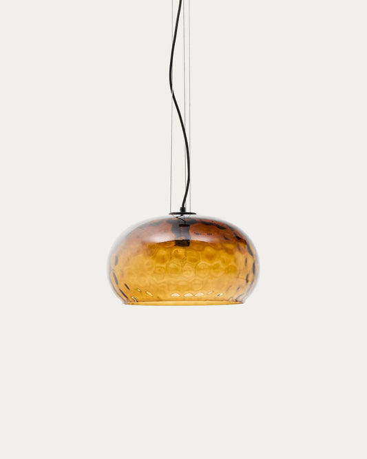 Lampada a soffitto Balma di vetro marrone Ø 40 cm