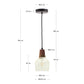Lampada a soffitto Silex di vetro verde e legno di noce Ø 13 cm
