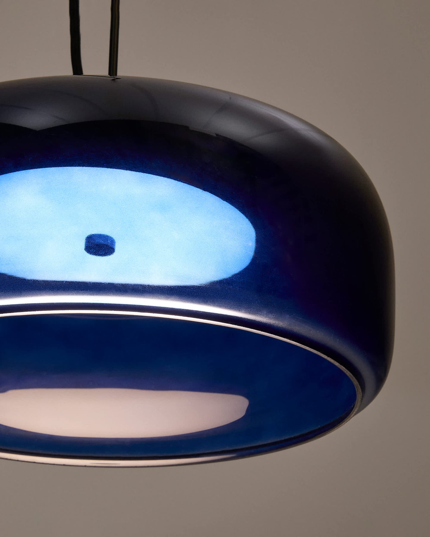 Lampada a soffitto Reig di vetro blu Ø 38 cm