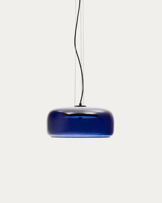 Lampada a soffitto Reig di vetro blu Ø 38 cm