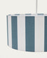 Paralume per lampada da soffitto Ciral a strisce blu e bianche