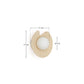 Applique da parete Wilara in impiallacciatura di rovere con 1 sfera in vetro fumé