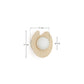 Applique da parete Wilara in impiallacciatura di rovere con 1 sfera in vetro fumé