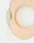 Applique da parete Wilara in impiallacciatura di rovere con 1 sfera in vetro fumé