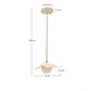Lampada da soffitto Wilara in impiallacciatura di rovere con 1 sfera di vetro fumé bianco