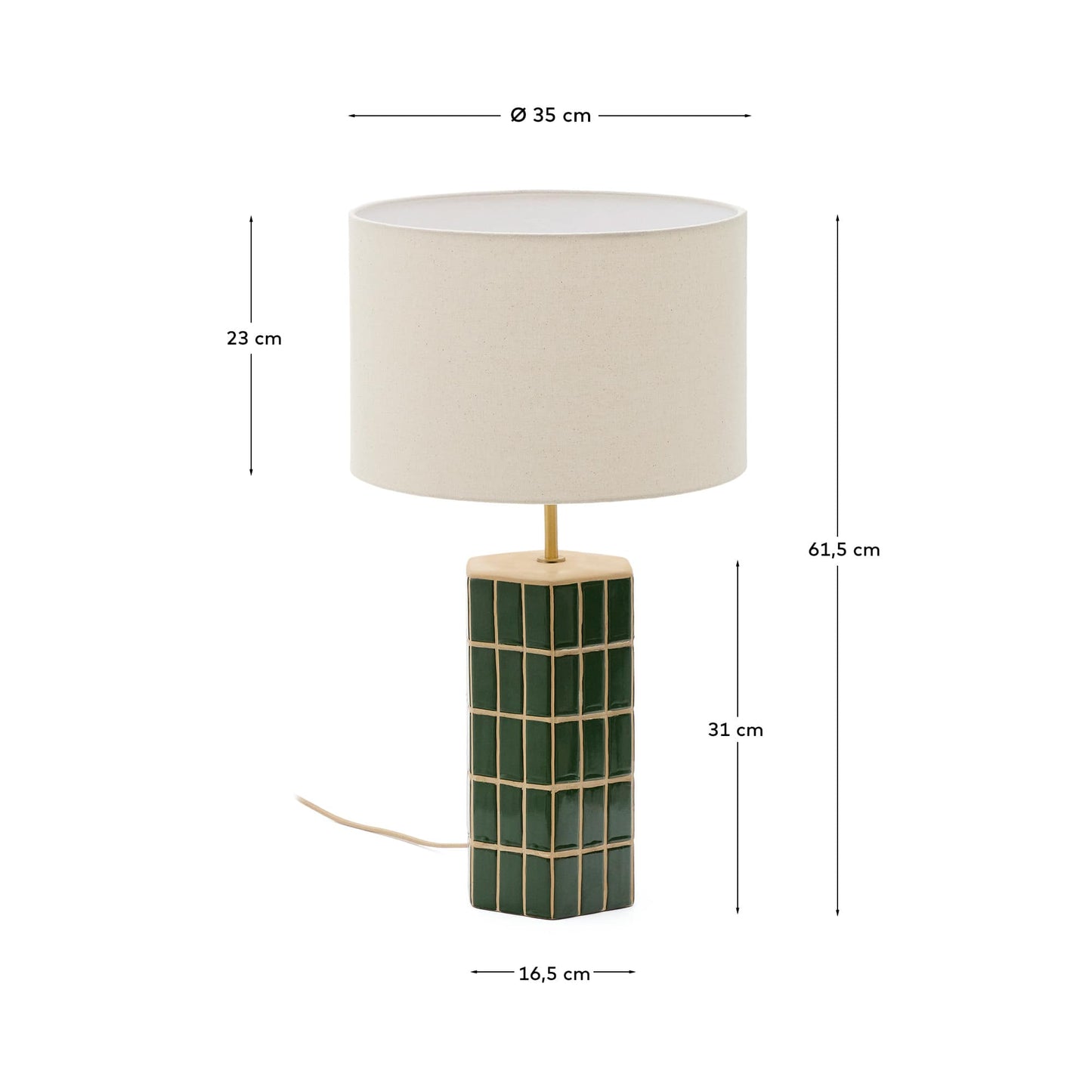 Lampada da tavolo Rue in ceramica verde