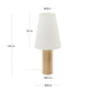 Lampada da terra Marga in legno massiccio con finitura naturale