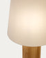 Lampada da terra Marga in legno massiccio con finitura naturale