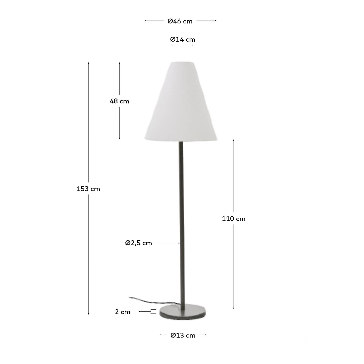 Lampada da terra Navat in metallo verniciato verde