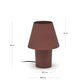 Lampada da tavolo Canapost in metallo verniciato color terracotta