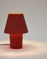 Lampada da tavolo Canapost in metallo verniciato color terracotta