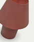 Lampada da tavolo Canapost in metallo verniciato color terracotta