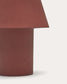 Lampada da tavolo Canapost in metallo verniciato color terracotta