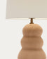 Lampada da tavolo Madsen di terracotta e paralume bianco