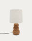 Lampada da tavolo Madsen di terracotta e paralume bianco