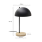 Lampada da tavolo Catlar in legno di frassino e metallo con finitura in nero