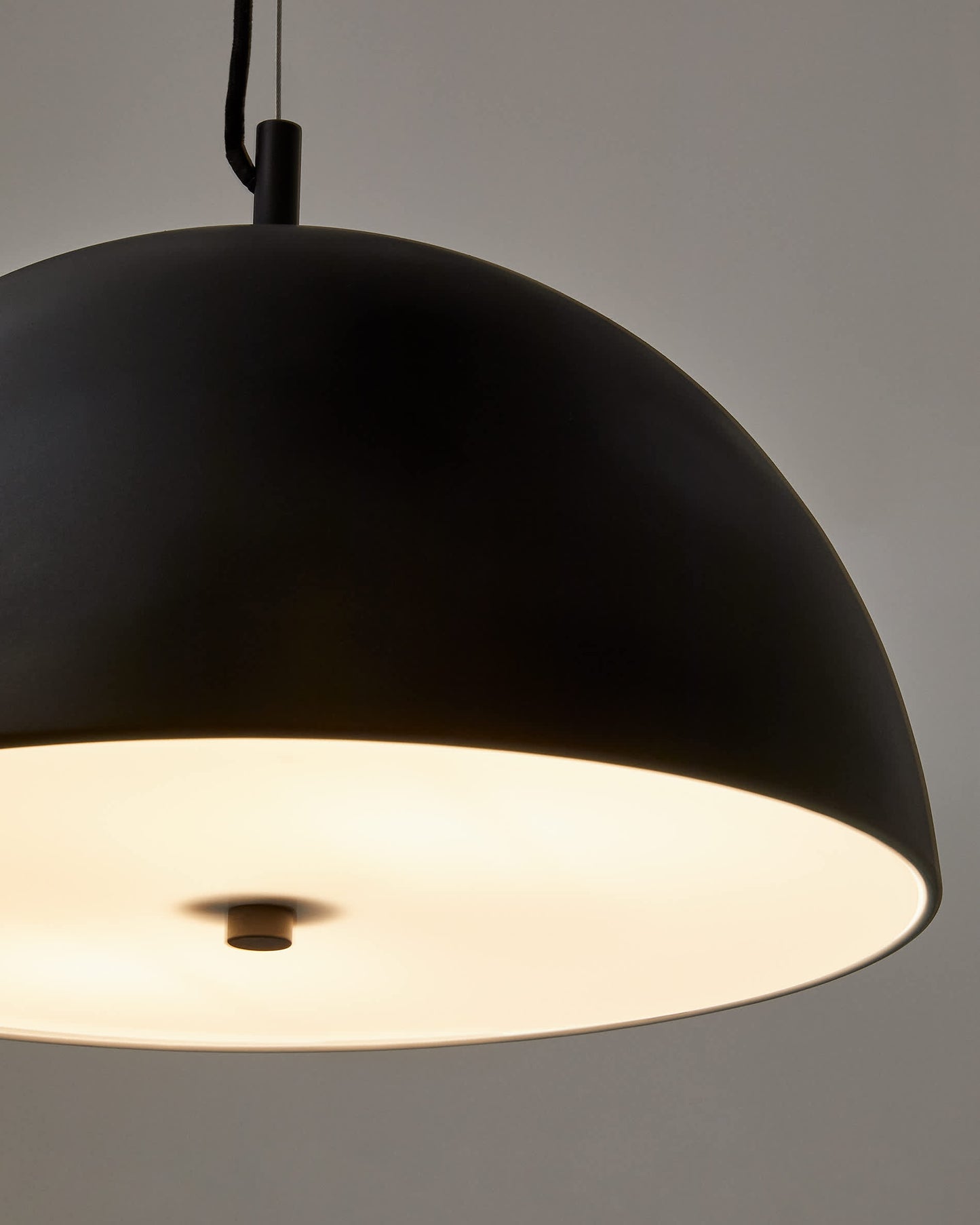 Lampada da soffitto Catlar in metallo con finitura in nero Ø 40 cm
