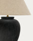 Lampada da tavolo Mercadal in ceramica con finitura in nero