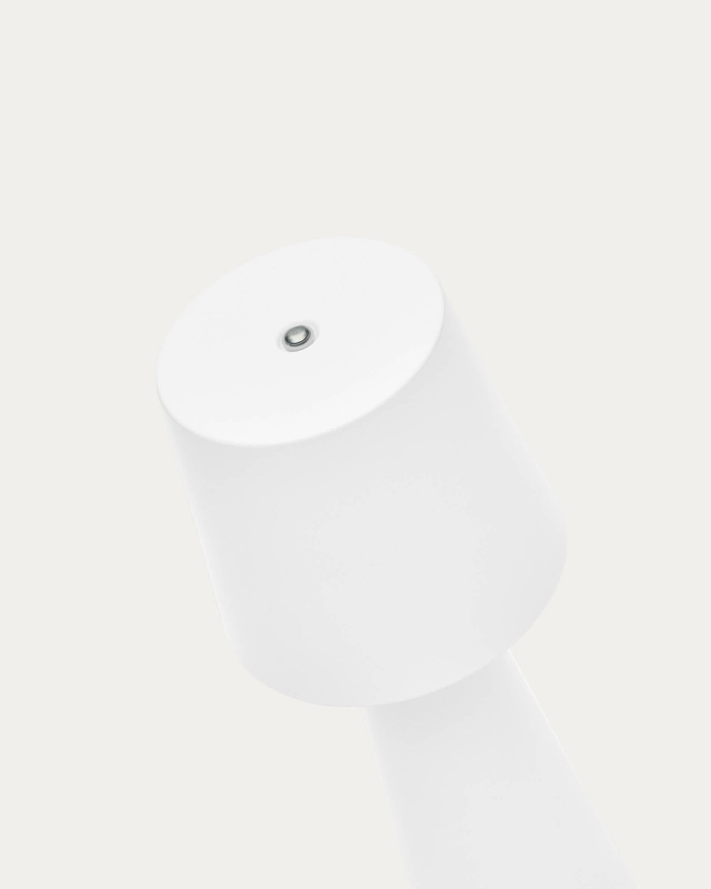 Lampada da tavolo piccola da esterni Arenys in metallo con finitura in bianco