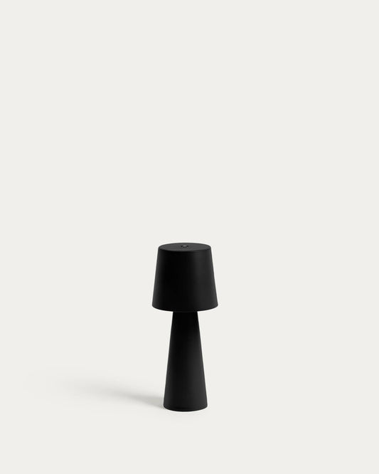 Lampada da tavolo piccola da esterni Arenys in metallo con finitura in nero