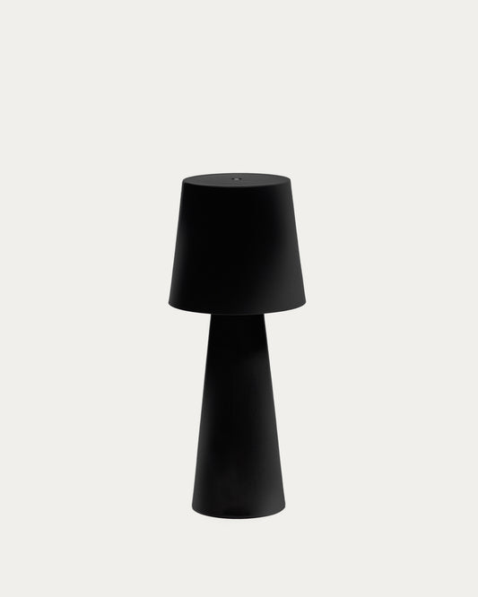 Lampada da tavolo grande da esterni Arenys in metallo con finitura in nero