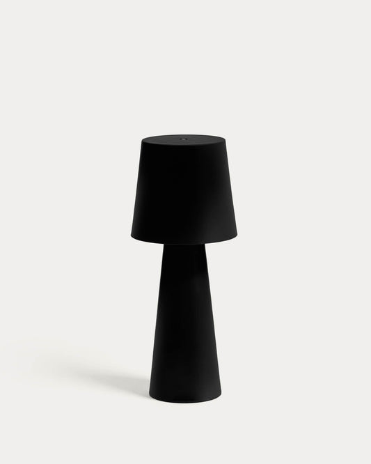 Lampada da tavolo grande da esterni Arenys in metallo con finitura in nero