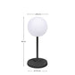Lampada da tavolo da esterno Dinesh in allumnio nero 40 cm