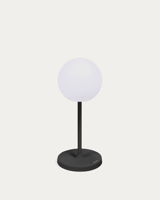 Lampada da tavolo da esterno Dinesh in allumnio nero 40 cm