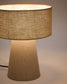 Lampada da tavolo Algaida in tessuto grigio