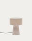 Lampada da tavolo Algaida in tessuto grigio